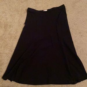 Black midi skirt